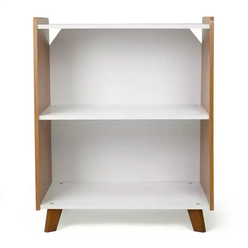 Mid-Century 2 Shelf Kids' Bookcase Wood/White