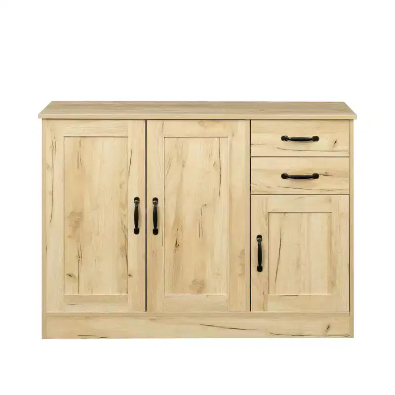 3 Doors Modern Wood Buffet Sideboard, Entryway Serving Storage Cabinet, Dining Room Console