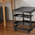 2PCS 1U Server Rack Shelf, 10/254 mm Depth, 50 lbs Max Load Capacity Vented Cantilever or Wall Mount Rack Mount Shelf with Tray
