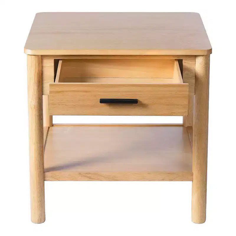 END TABLE K/D WITH 1 DRAWER,NATURAL COLOR