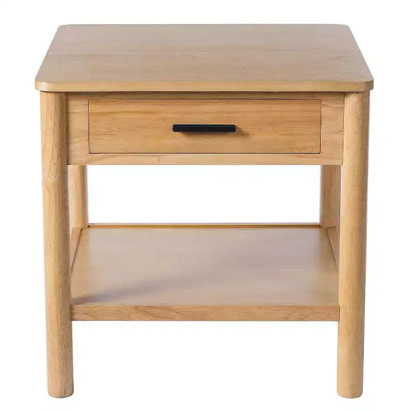 END TABLE K/D WITH 1 DRAWER,NATURAL COLOR