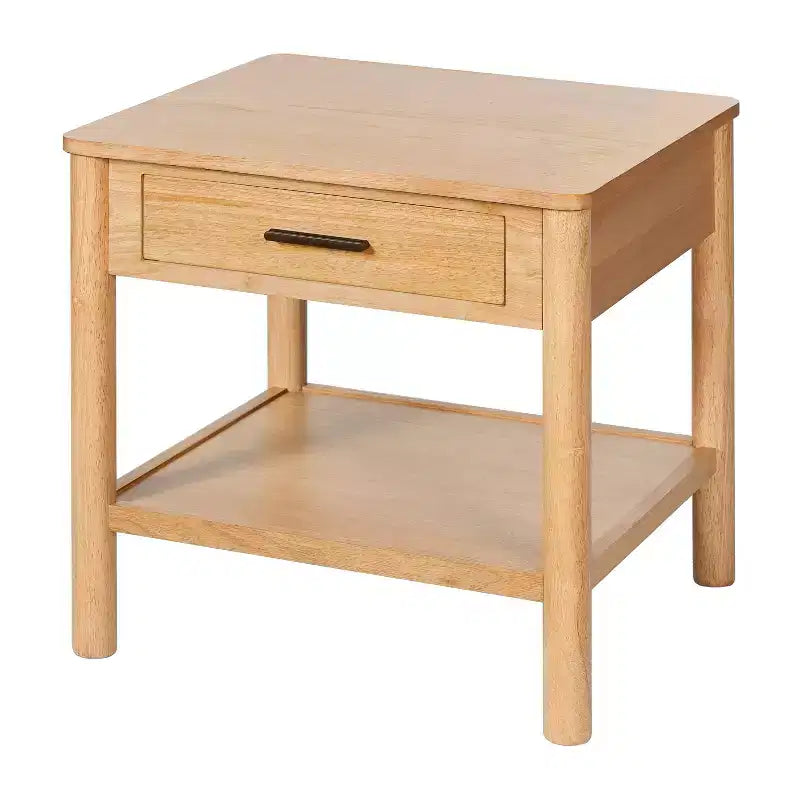 END TABLE K/D WITH 1 DRAWER,NATURAL COLOR