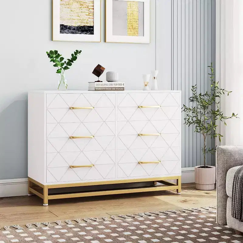 6 Drawers Storage Dresser for Bedroom, Living Room, Hallway