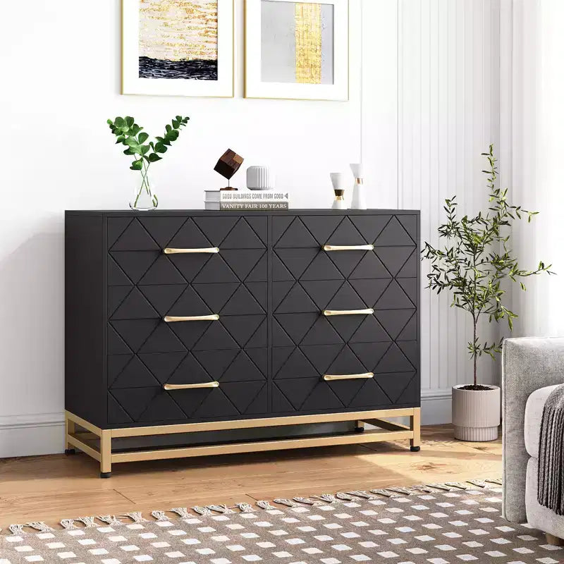 6 Drawers Storage Dresser for Bedroom, Living Room, Hallway