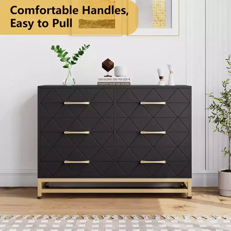 6 Drawers Storage Dresser for Bedroom, Living Room, Hallway