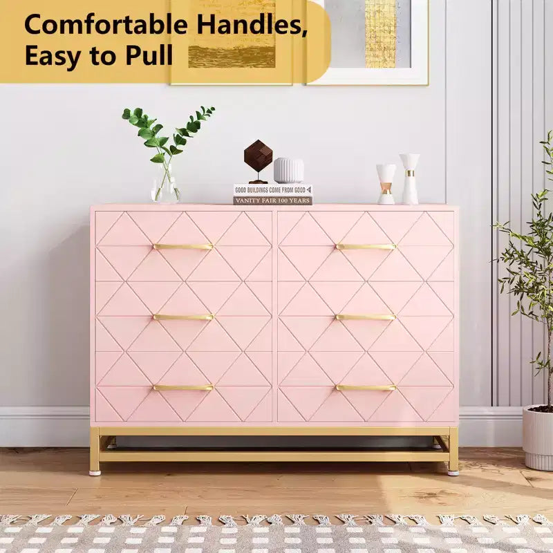 6 Drawers Storage Dresser for Bedroom, Living Room, Hallway