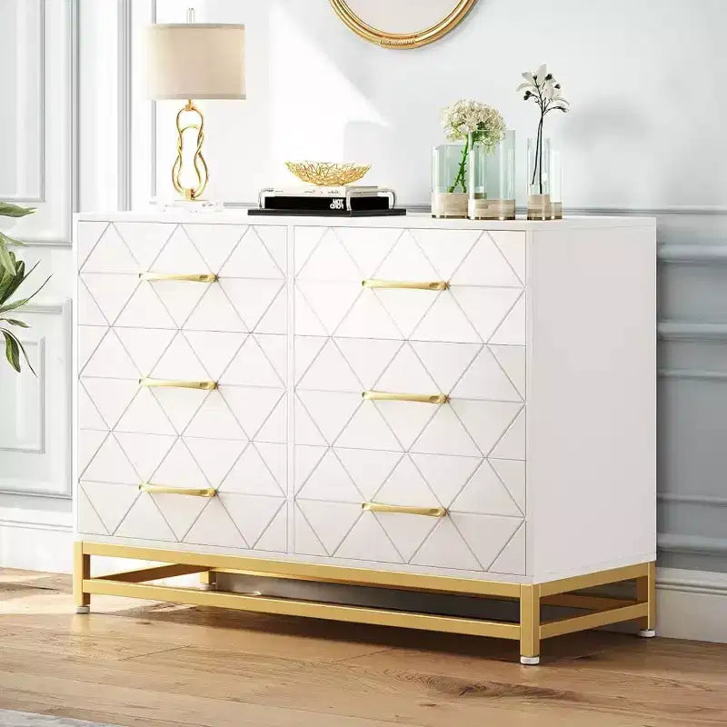 6 Drawers Storage Dresser for Bedroom, Living Room, Hallway