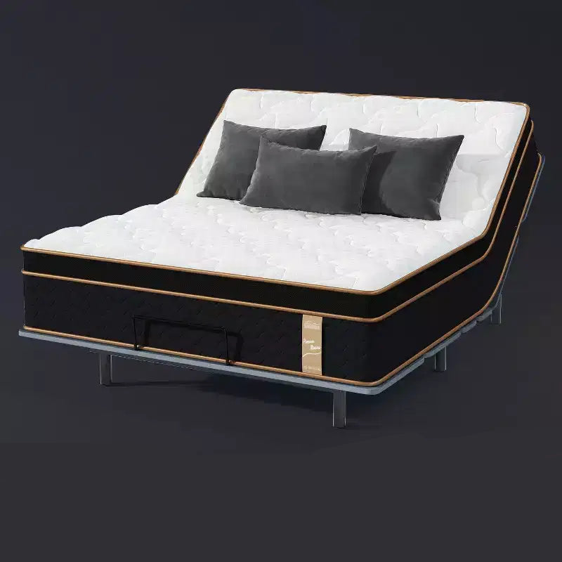 10 King Plush Hybrid Mattresses with Independently Encased Coils and Gel Memory Foam Fiberglass-Free