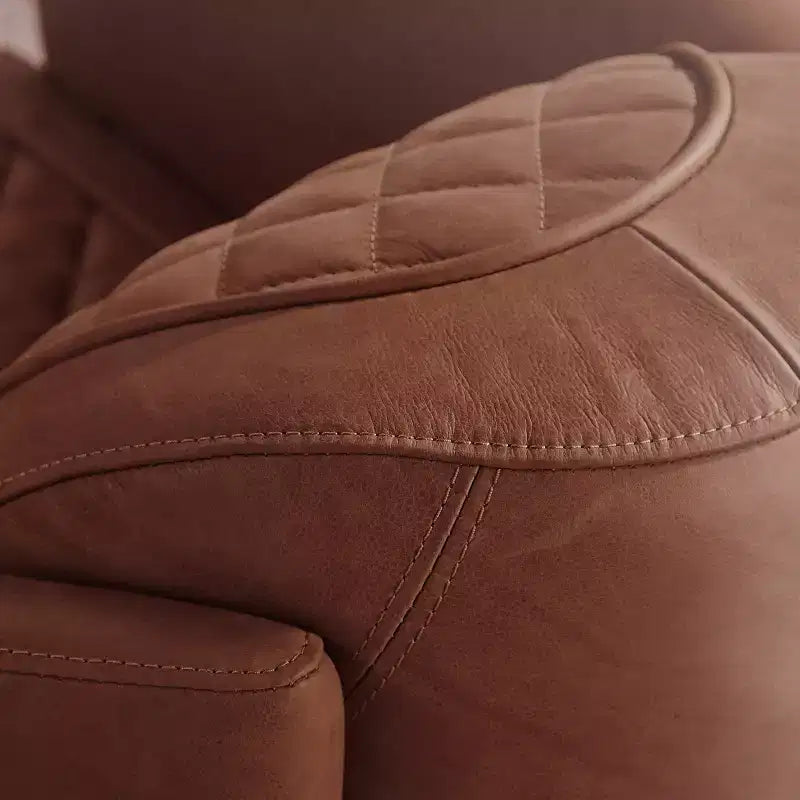 Leather Accent Chair with Quilted Design for Timeless Comfort