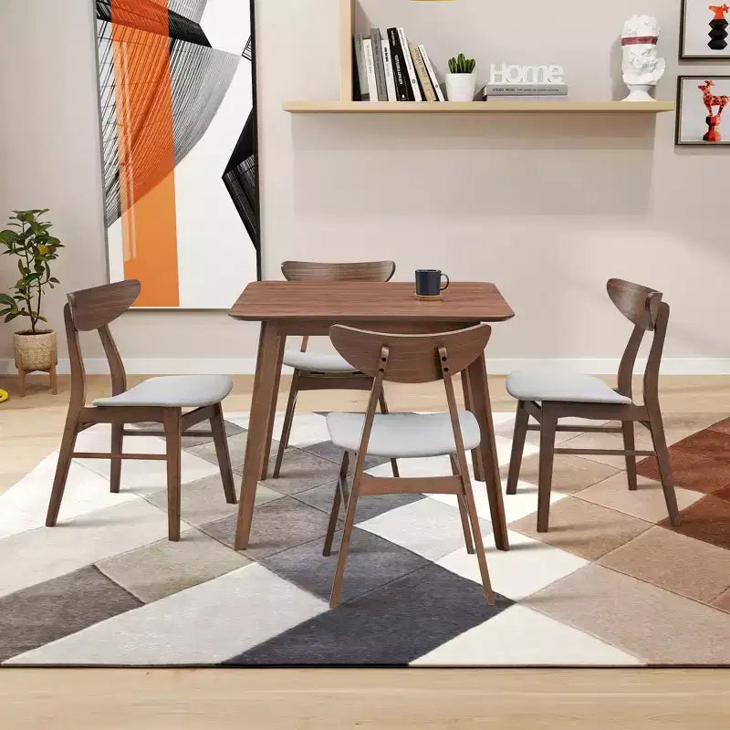 Square Wooden Dining Table for 4 Kitchen Table Dining Table for Dining Room, Restaurant, Living Room