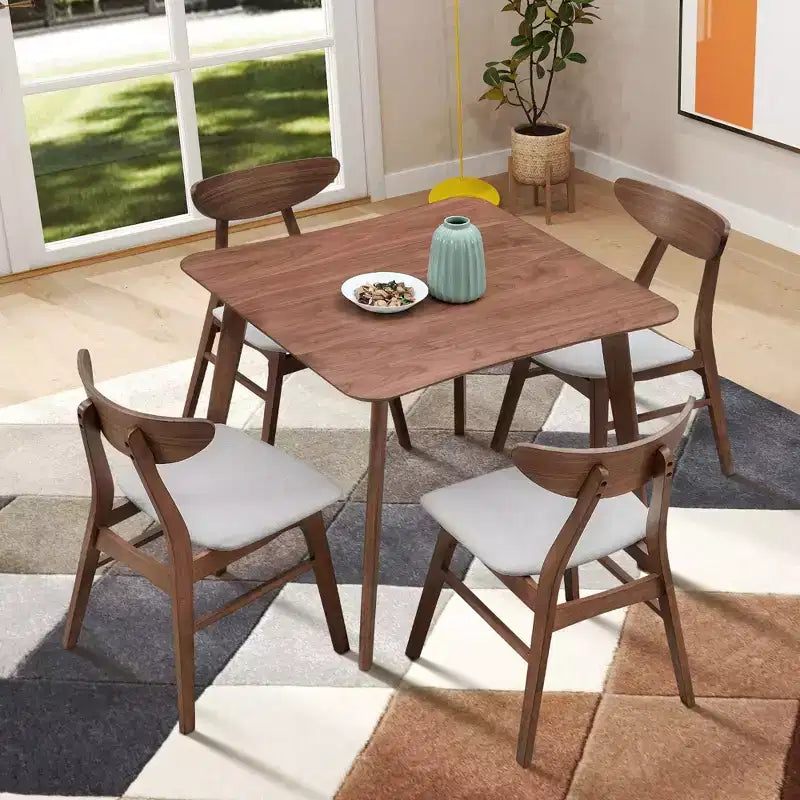 Square Wooden Dining Table for 4 Kitchen Table Dining Table for Dining Room, Restaurant, Living Room