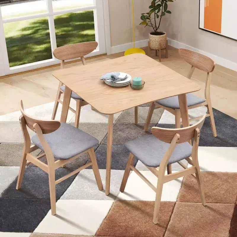 Square Wooden Dining Table for 4 Kitchen Table Dining Table for Dining Room, Restaurant, Living Room