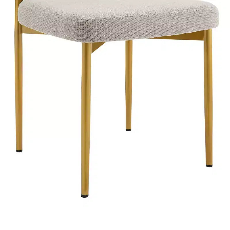 Dining Chair with Gold Brushed Stainless Steel