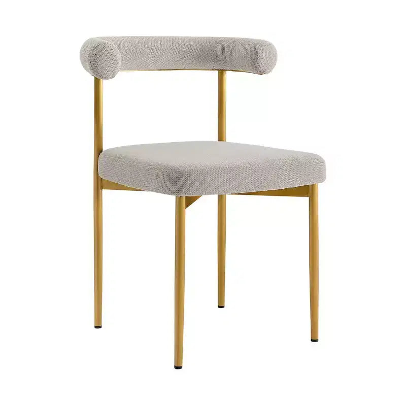 Dining Chair with Gold Brushed Stainless Steel