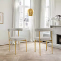Dining Chair with Gold Brushed Stainless Steel