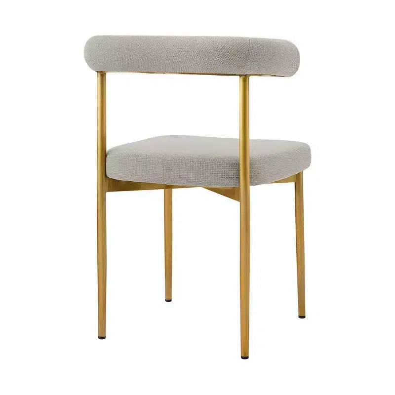 Dining Chair with Gold Brushed Stainless Steel