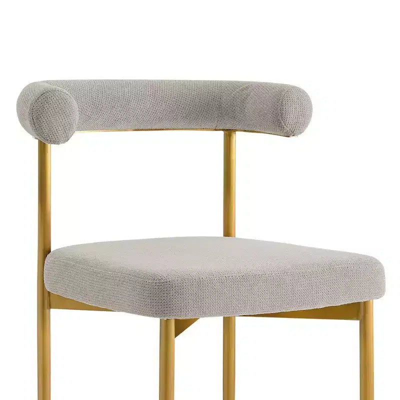 Dining Chair with Gold Brushed Stainless Steel