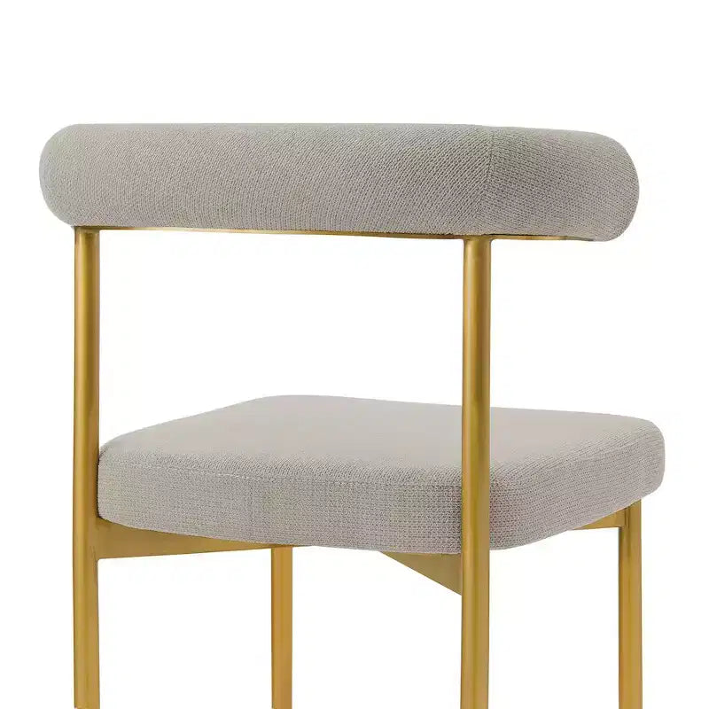 Dining Chair with Gold Brushed Stainless Steel