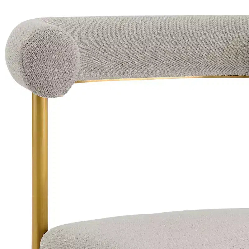Dining Chair with Gold Brushed Stainless Steel