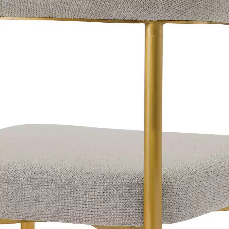 Dining Chair with Gold Brushed Stainless Steel
