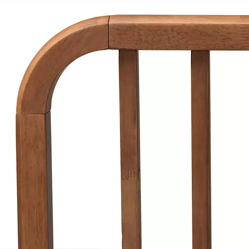 Wood Platform Bed Walnut Brown