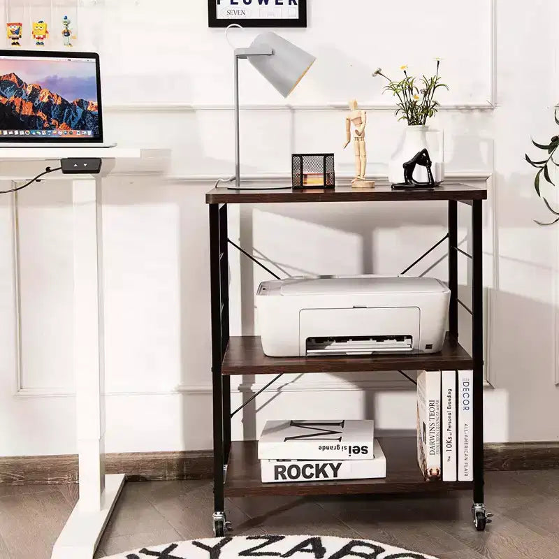 3-Tier Kitchen Baker's Rack Microwave Oven Storage Cart w/ Hook