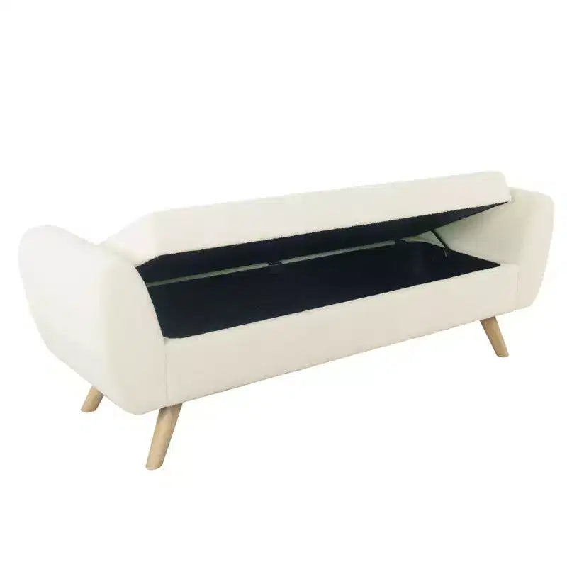 Modern Storage Bench with Wood Legs