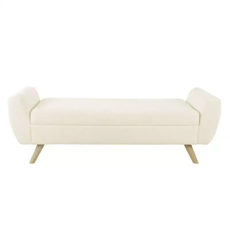 Modern Storage Bench with Wood Legs