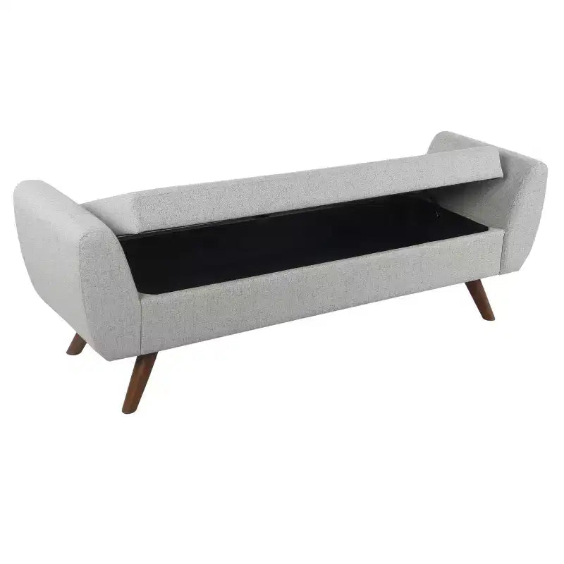 Modern Storage Bench with Wood Legs