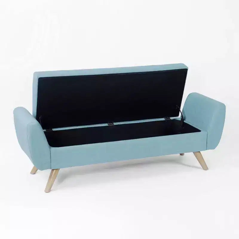 Modern Storage Bench with Wood Legs