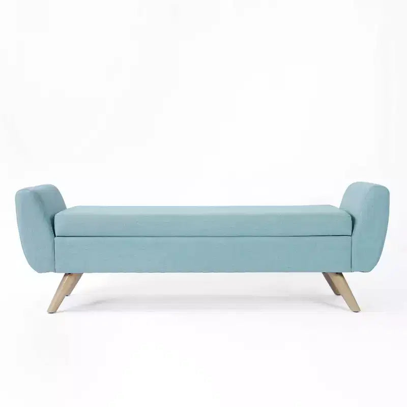 Modern Storage Bench with Wood Legs