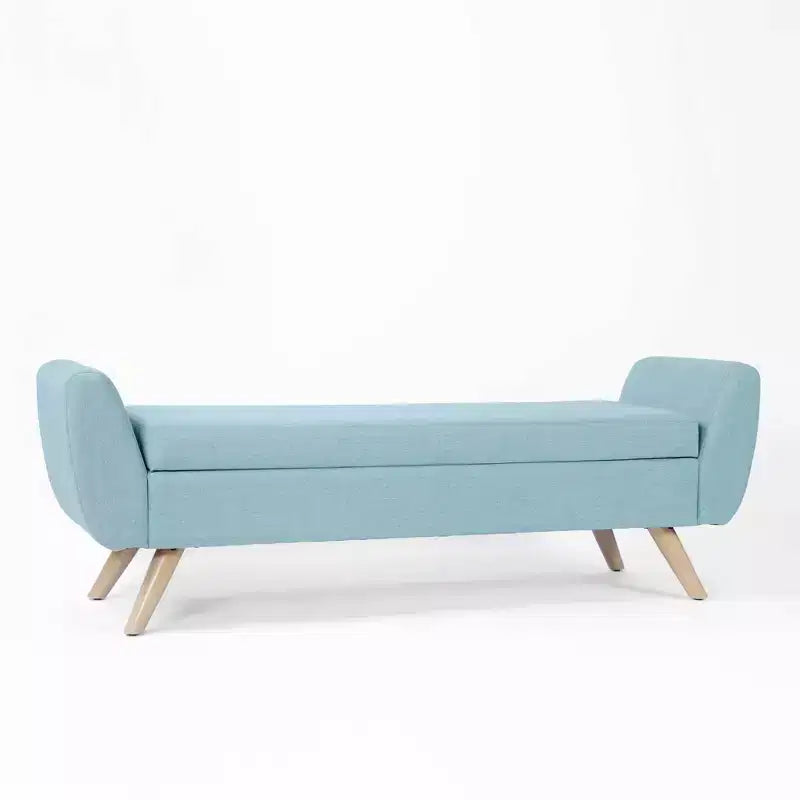 Modern Storage Bench with Wood Legs
