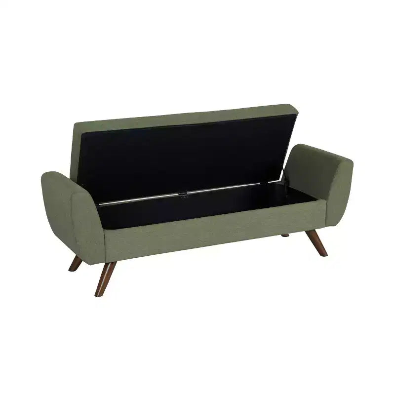 Modern Storage Bench with Wood Legs