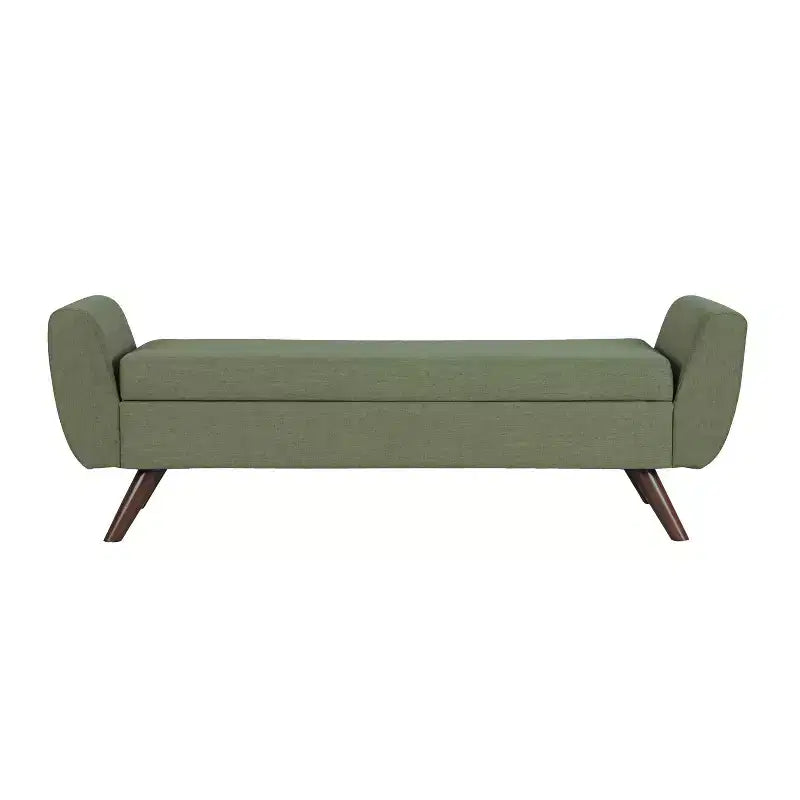 Modern Storage Bench with Wood Legs