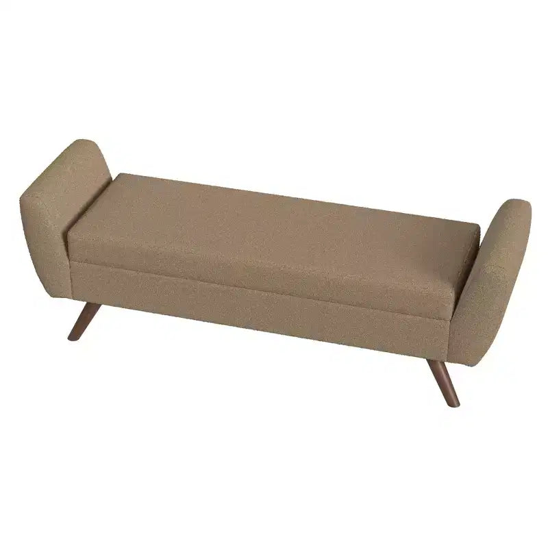Modern Storage Bench with Wood Legs