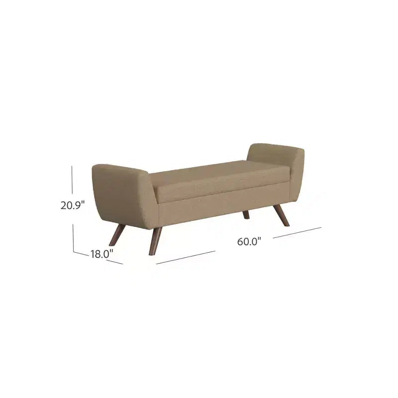 Modern Storage Bench with Wood Legs