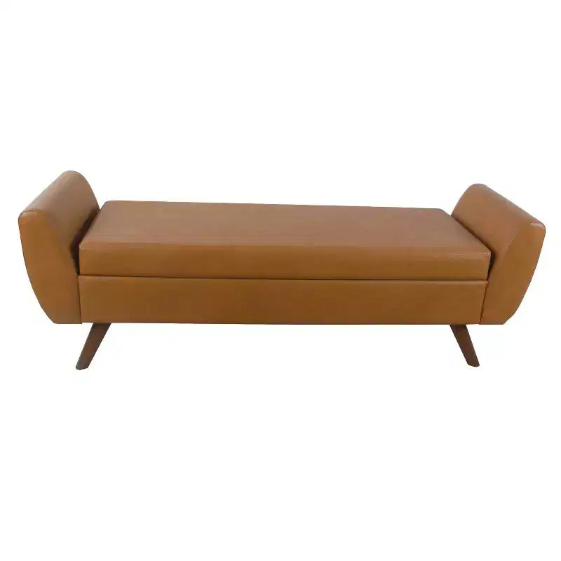 Modern Storage Bench with Wood Legs
