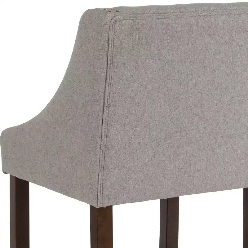 2 Pk. 24 High Transitional Walnut Counter Height Stool with Accent Nail Trim