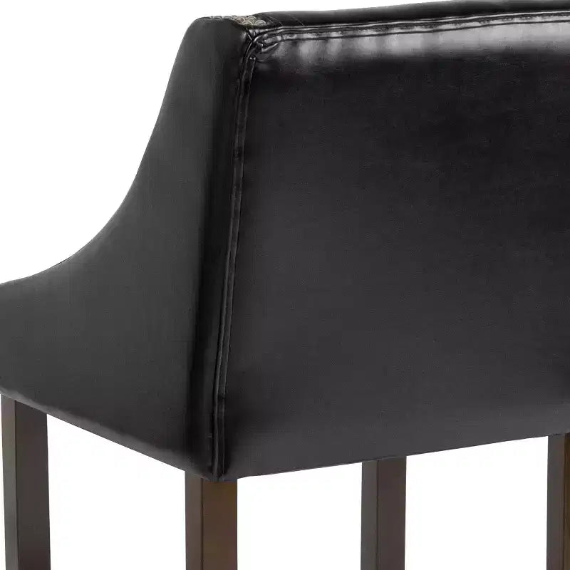 2 Pk. 24 High Transitional Walnut Counter Height Stool with Accent Nail Trim