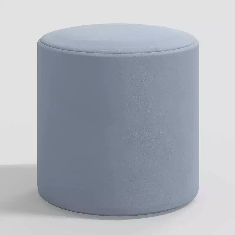 Round Ottoman in Velvet