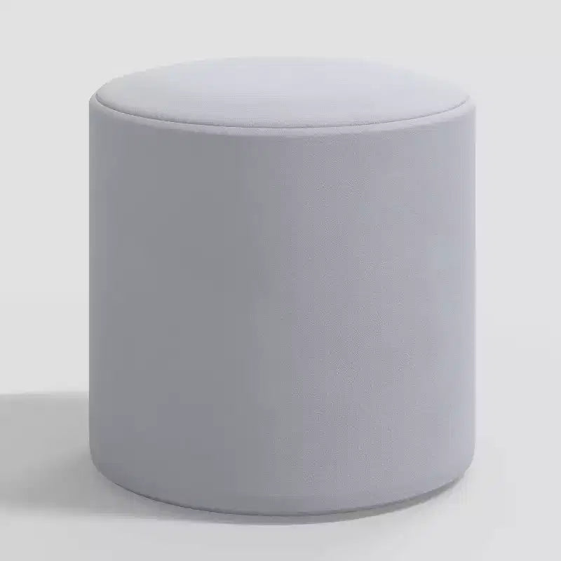 Round Ottoman in Velvet