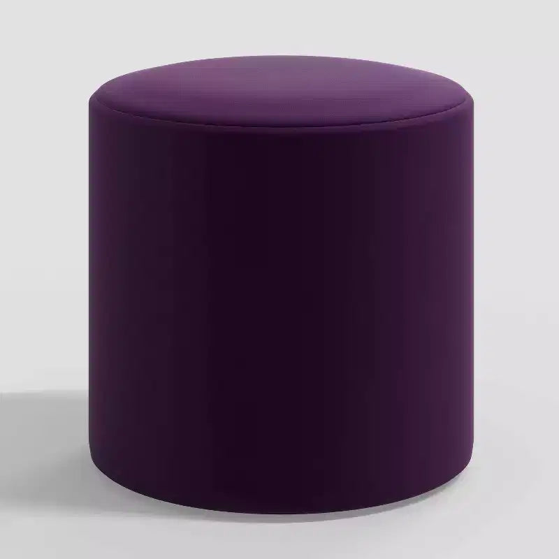 Round Ottoman in Velvet