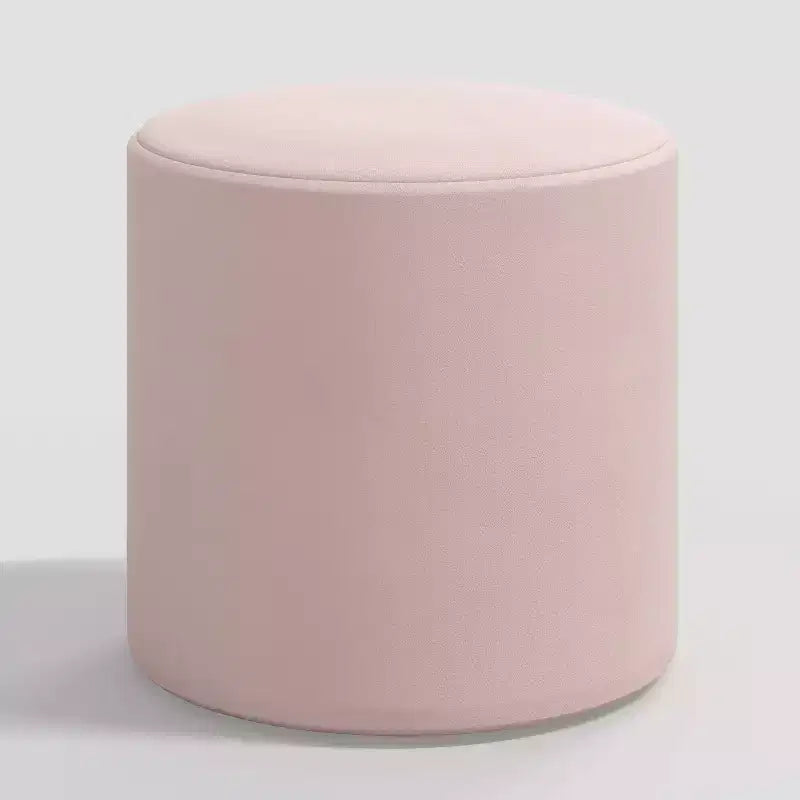 Round Ottoman in Velvet