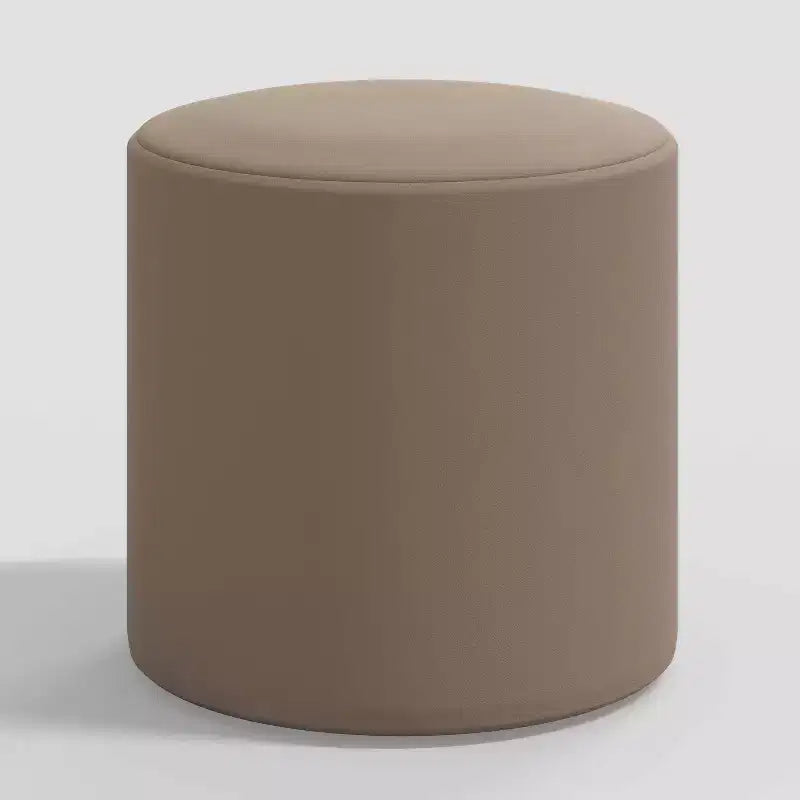 Round Ottoman in Velvet