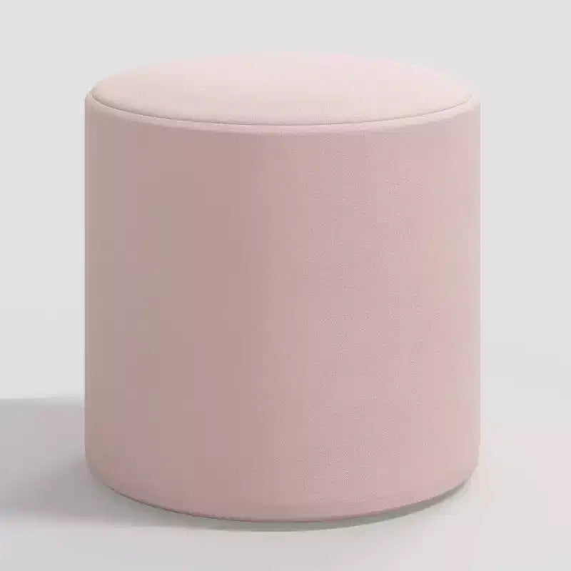 Round Ottoman in Velvet