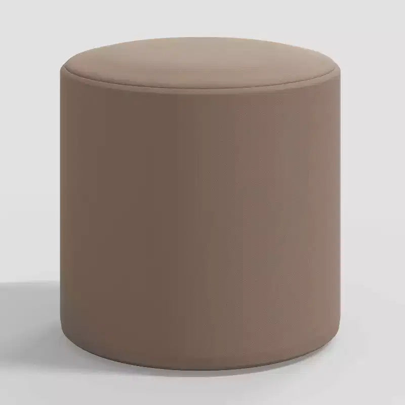 Round Ottoman in Velvet