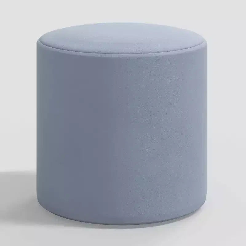 Round Ottoman in Velvet