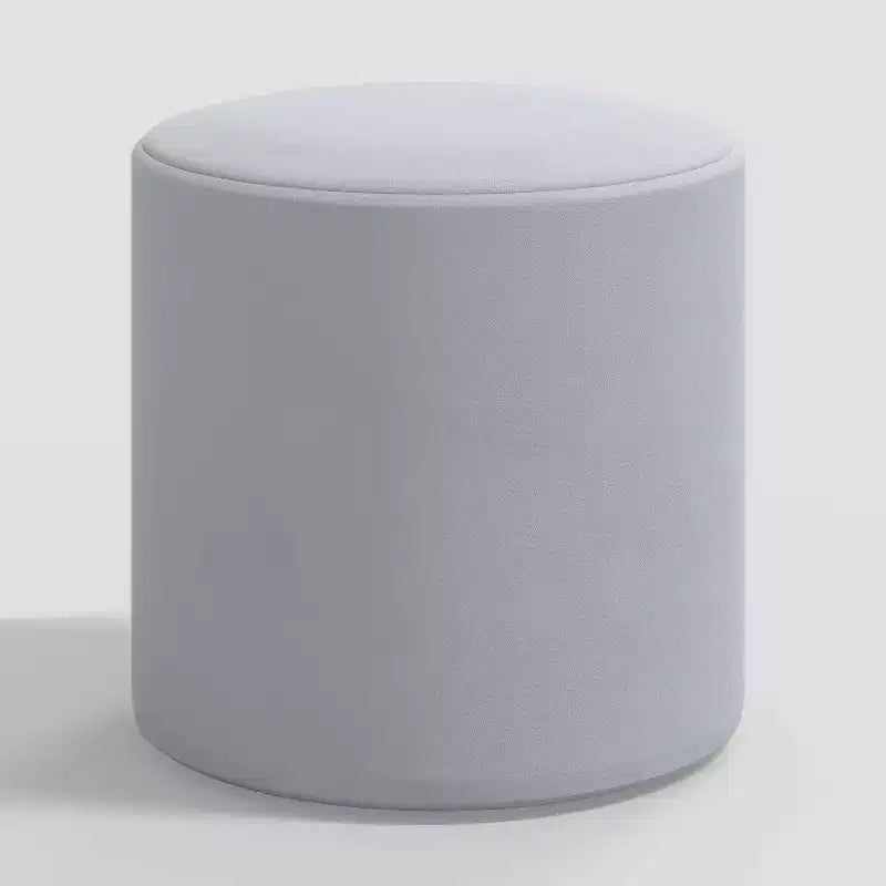Round Ottoman in Velvet