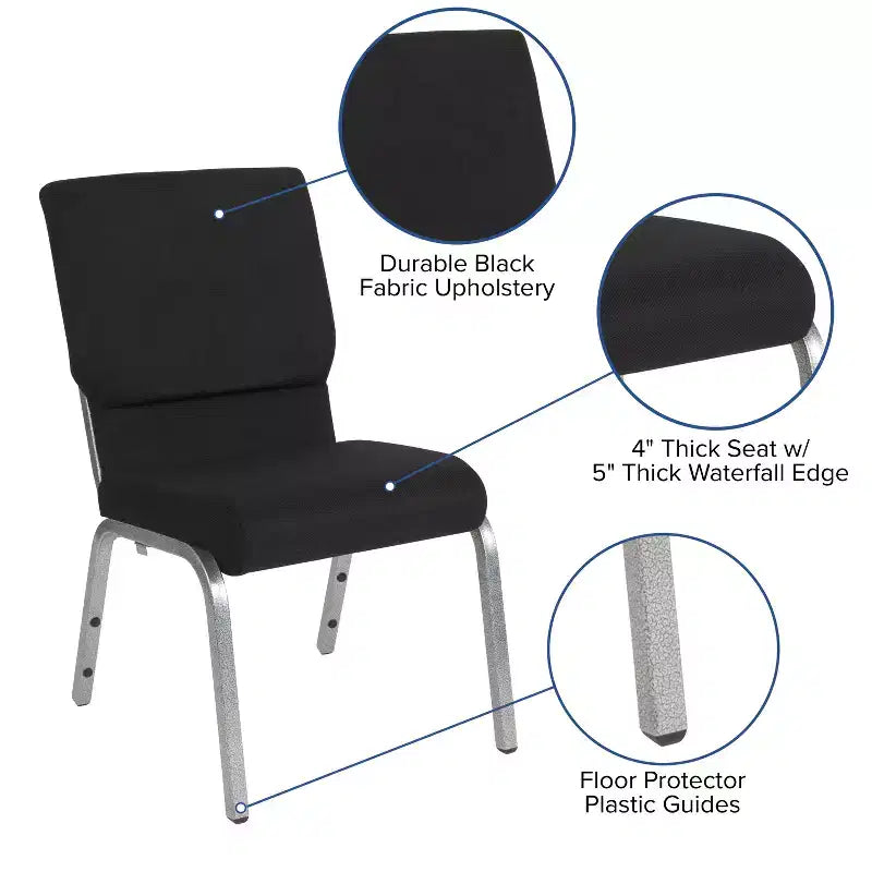 Pack 18.5''W Stacking Church Chair