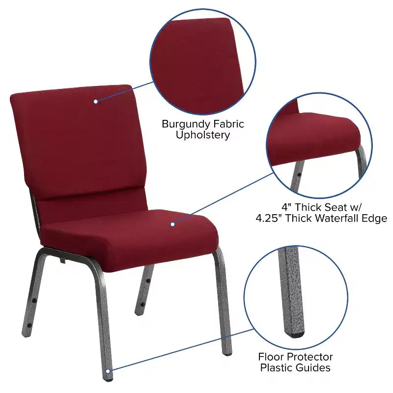 Pack 18.5''W Stacking Church Chair